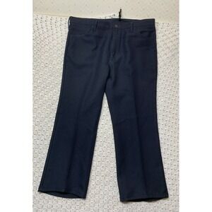 Vtg Wrangler Wrancher Pants Men's 40x29 Aprx 40x27 82NV Western Navy Blue Slack